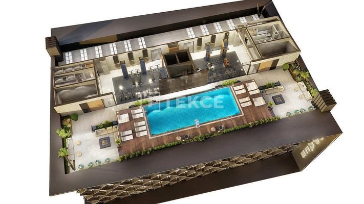 Apartments in a Compound with Pool and Security in İzmir Bornova