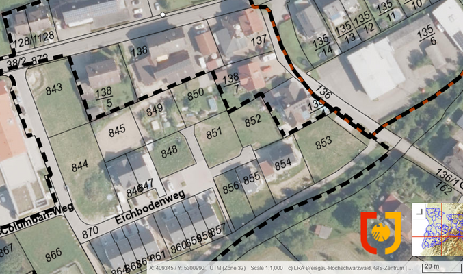 Luftbild Bauplätze Eichbodenweg