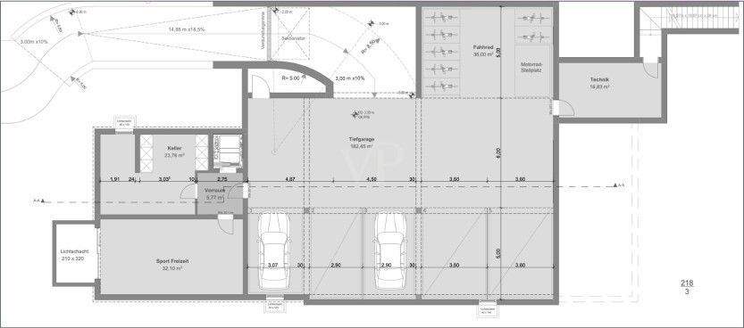 Untergeschoss mit 5 Stellplätzen