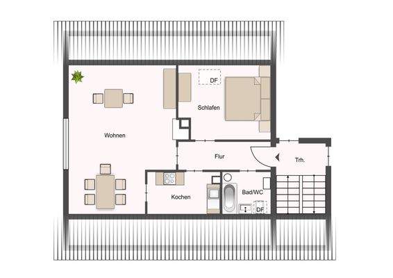 Wohnung Nr. 5 DG links - Haus 92