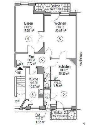 Grundriss - ETW 05 - 2.OG