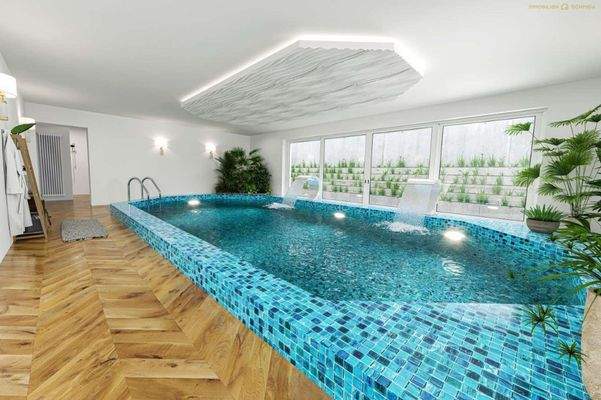 Poolbereich - animiert mit Fenster (Lichthof)