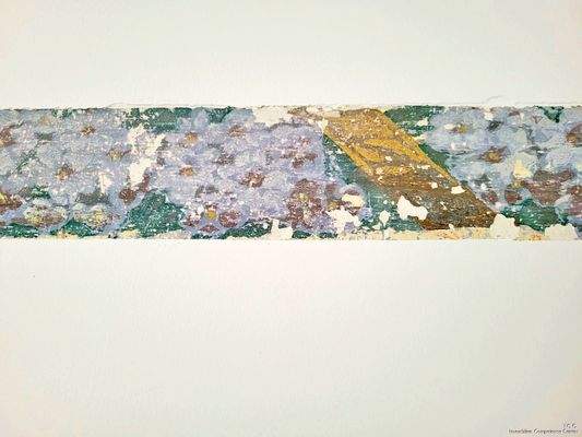 Detailansicht restaurierte Wandmalerei