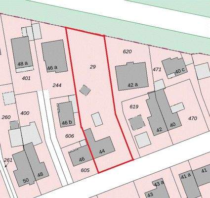Katasteransicht Grundstücksgröße: ca. 1314 m²