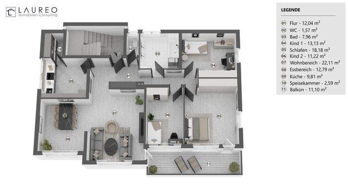 Grundriss 1 Obergeschoss