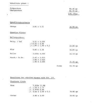 Wohnflächenberechnung