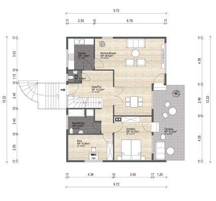 Grundrissplan Erdgeschoss 