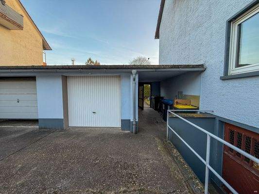 Garage, Durchgang Garten