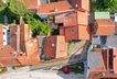 Ansicht der Immobilien aus der Vogelperspektive