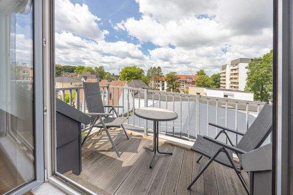 Balkon Blick Richtung Elbe