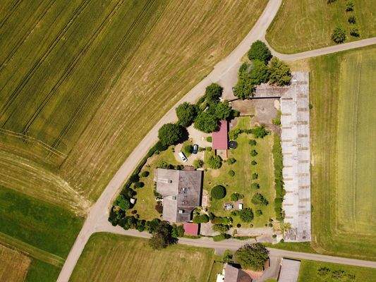Grundstück aus der Vogelperspektive