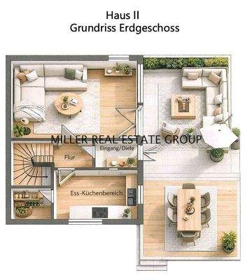 Grundriss Erdgeschoss - Haus II