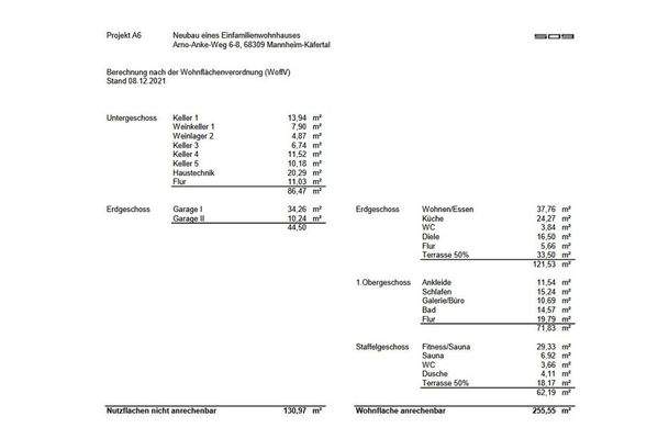 Wohnflächenberechnung