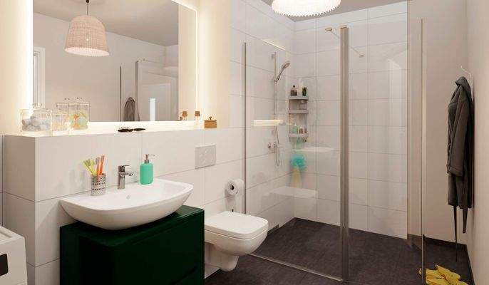 Eines der Bäder in Ihrer Eigentumswohnung