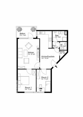 Grundriss Wohnung 14