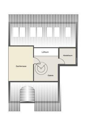 Galerie mit Dachterrasse 