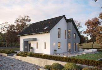 Front- u. Seitenansicht im Herbst