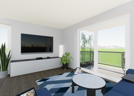 Wohnbereich (Visualisierung, Wohnbeispiel)