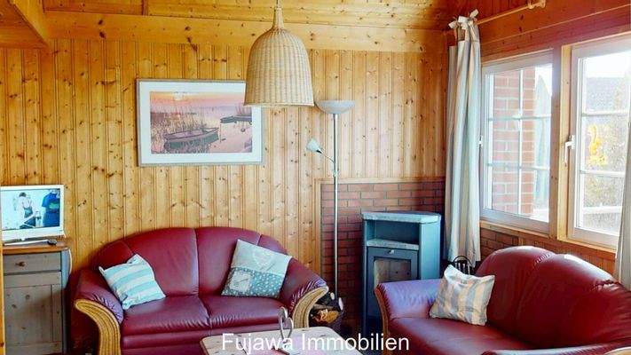 Wohnbereich mit Kamin