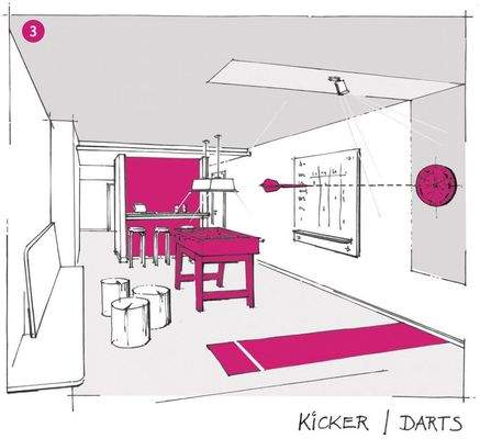 Neon Gemeinschaftsräume Hobbyraum Freizeit-Dart-Kicker