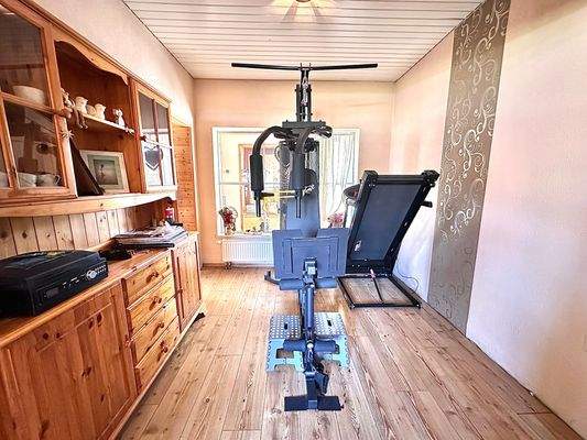 Sportecke im Wohnzimmer