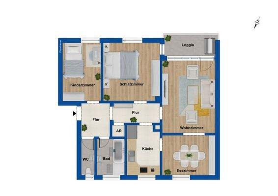 Grundriss Hochparterre