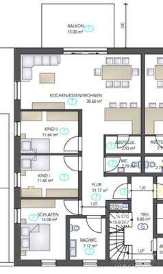 Grundriss Obergeschoss