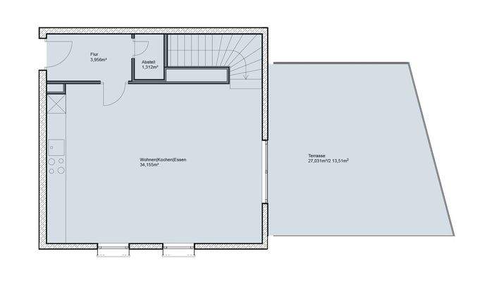 Grundriss 6. OG WE 19