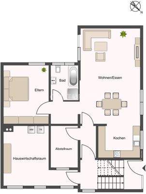 Souterrain - Grundriss ELW