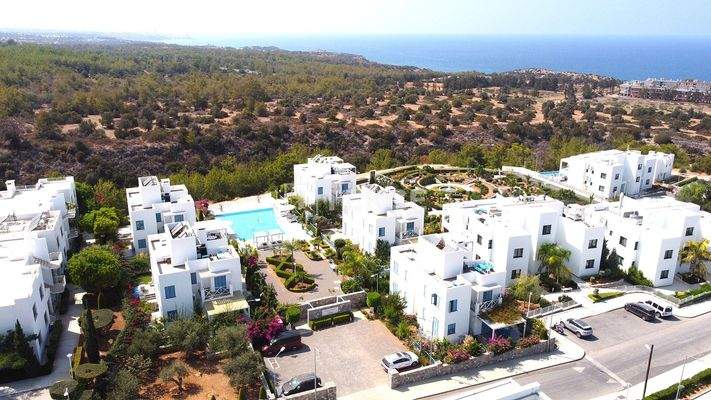 Twin Villa with Sea View Near Golf Courses in Girne Karaagaç