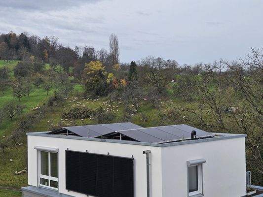 Ausblick von der Dachterrasse nach Westen