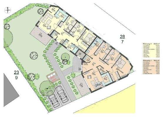 Grundrissvariante Wohnung 1&amp;2