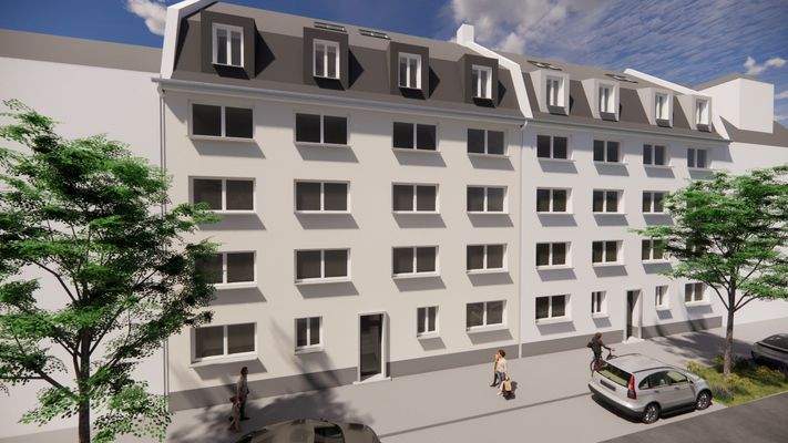 Animation Straßenansicht nach Aufstockung