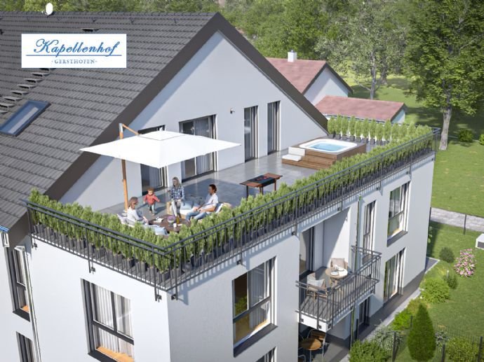 Kapellenhof Gersthofen - Neubau - XXL-Dachterrasse - Gemeinschaftlicher Garten - provisionsfrei