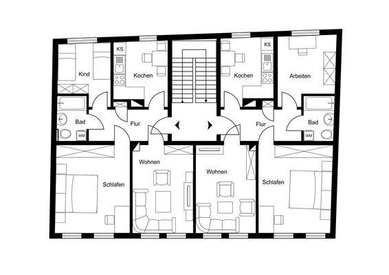 Grundriss 1. Obergeschoss