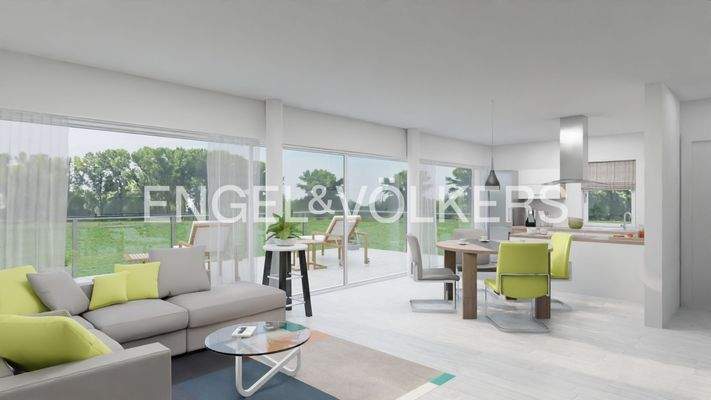 Visualisierung Wohn- Essbereich