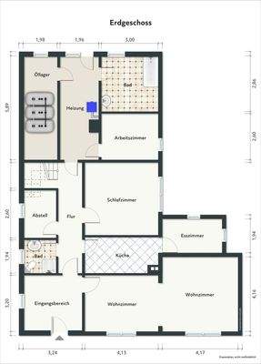 Erdgeschoss: Unmöbliert