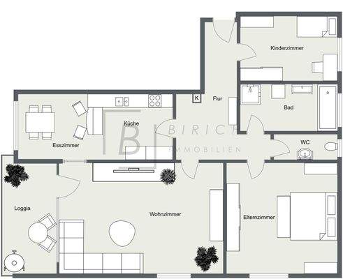 Grundriss   Dieser Grundriss ist nicht maßstabsgerecht und ist zur Maßentnahme nicht geeignet. Er dient nur der Vorinformation