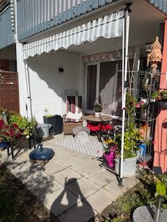 Terrasse vor Wohnzimmer