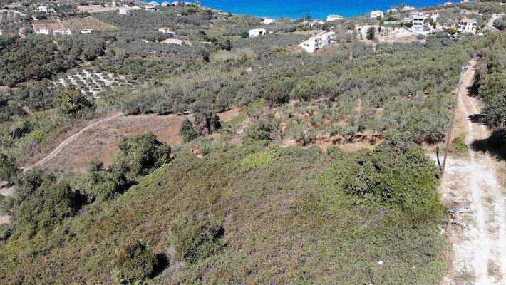 Kreta, Kera: Grundstücke mit Meer- und Bergblick nahe Kalyves zu verkaufen