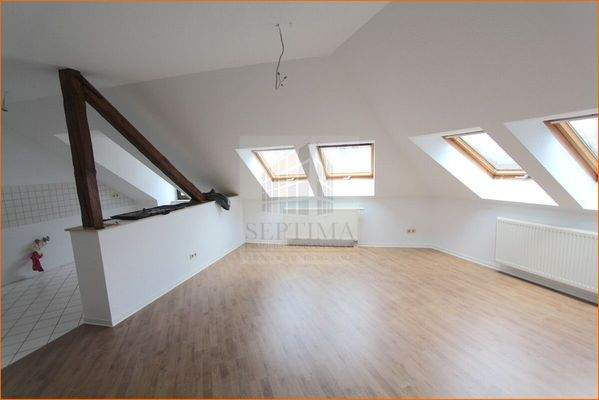 Wohnzimmer mit Küche