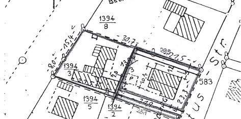 Lageplan mit neuer Einfahrt