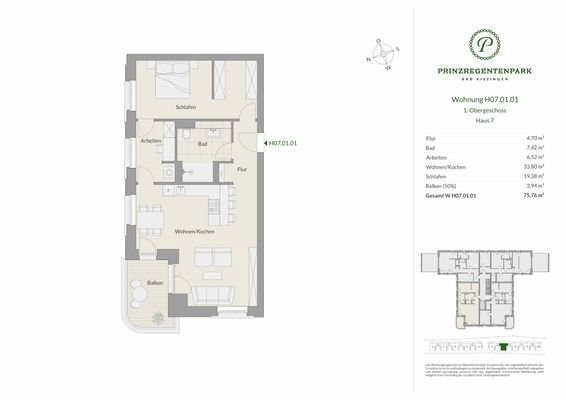 Grundriss Haus 7 - H07.01.01
