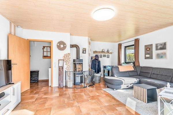 Wohnzimmer mit Kaminofen