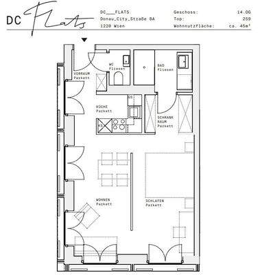 Plan_1220, Donau City S 8A_OG14_TOP 259