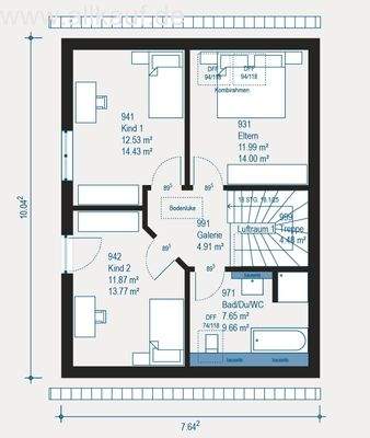 Grundriss Obergeschoss