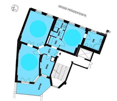Grundriss 3.OG mit ca. 133 m²