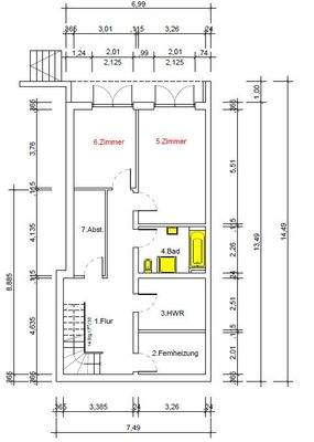 Grundriss KG aus Bauantrag