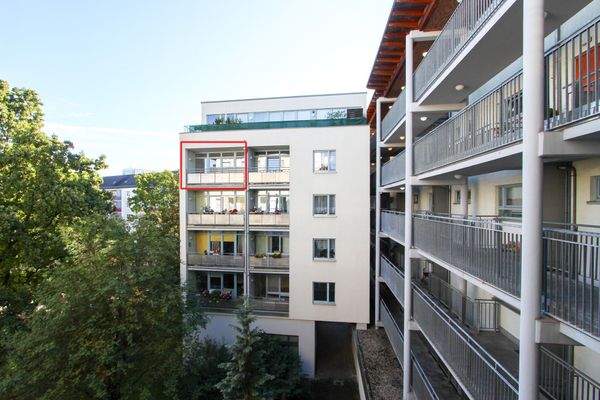 Blick vom Laubengang