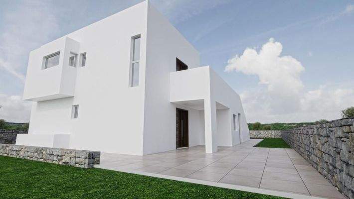 Kreta - Baugrundstück mit Baugenehmigung und Meerblick in Sisi zu verkaufen